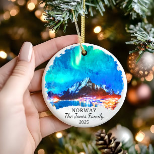 De Cerâmica Ornamento Personalizado da Noruega, Presente da No