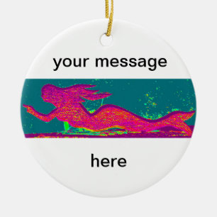 De Cerâmica ornamento personalizado da sereia