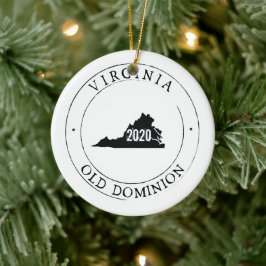 De Cerâmica Ornamento Personalizado da Virgínia