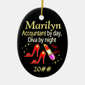DE CERÂMICA ORNAMENTO PERSONALIZADO DIVA CONTABILISTA