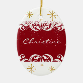 De Cerâmica Ornamento personalizado do feriado