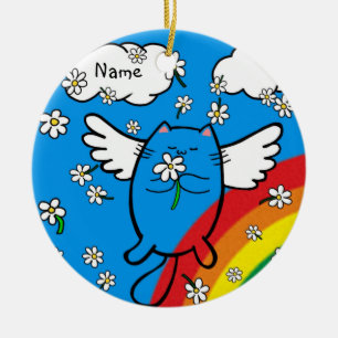 De Cerâmica Ornamento Personalizado do Memorial Cat - personal