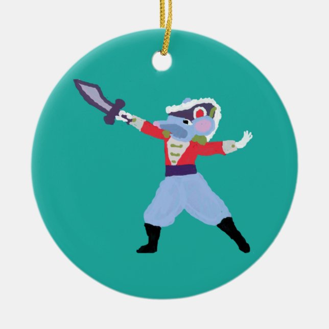 De Cerâmica Ornamento personalizado do Nutcracker - rei do (Frente)