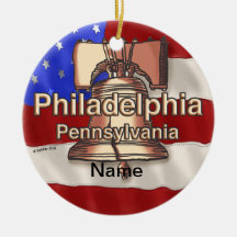ornamento personalizado do Philadelphia Liberty Be