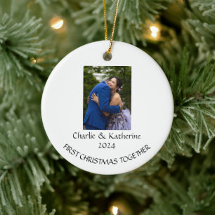 De Cerâmica Ornamento personalizado do primeiro natal