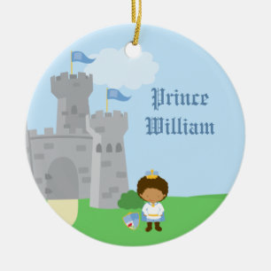 De Cerâmica Ornamento personalizado do príncipe real encantand