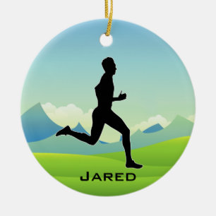 De Cerâmica Ornamento Personalizado do Runner