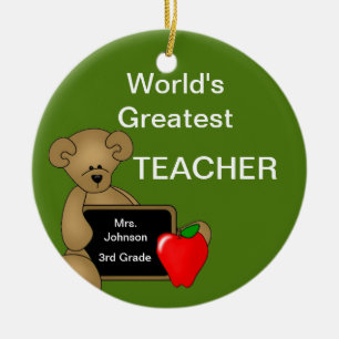 De Cerâmica Ornamento Personalizado do Urso do Professor