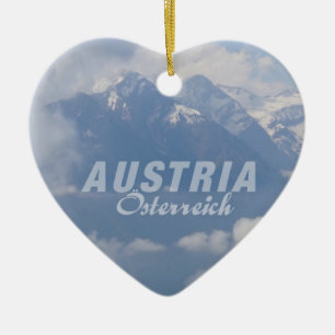 De Cerâmica ornamento personalizado dos Alpes austríacos