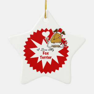 De Cerâmica Ornamento Personalizado Fox TerrierKeepsasaame