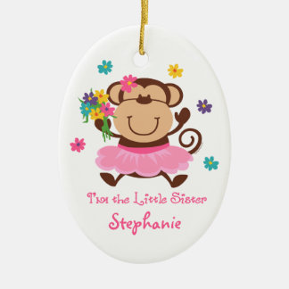 De Cerâmica Ornamento personalizado irmã mais nova do macaco
