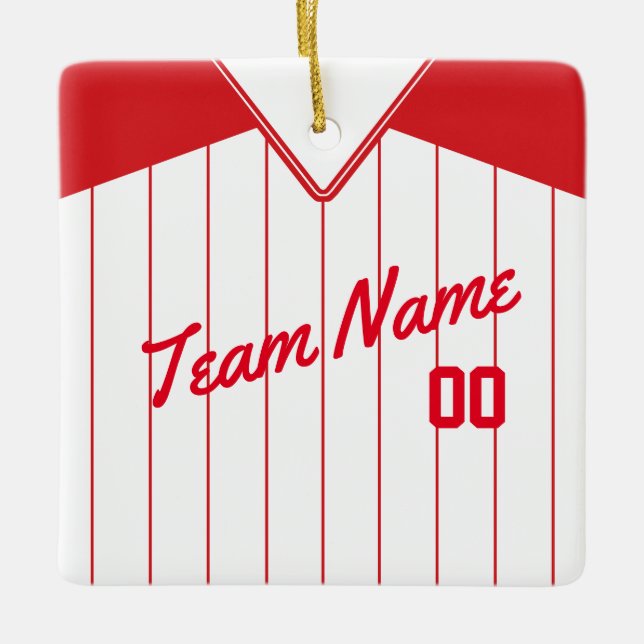 De Cerâmica Ornamento personalizado jérsei do softball do (Frente)