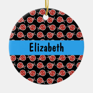 De Cerâmica Ornamento Personalizado Ladybugs
