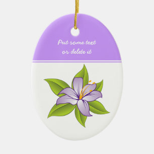 De Cerâmica ornamento personalizado Lilac roxo Stargazer