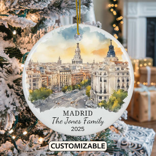De Cerâmica Ornamento Personalizado Madrid, Presente Espanha