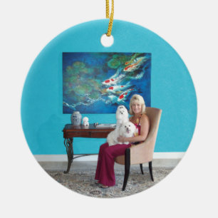 De Cerâmica Ornamento PERSONALIZADO maltês