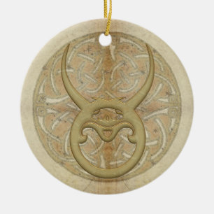 De Cerâmica Ornamento personalizado sinal da estrela do Taurus