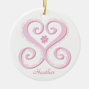 De Cerâmica Ornamento personalizado SS do doce dezesseis
