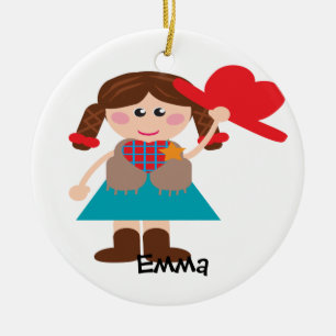 De Cerâmica Ornamento personalizado vaqueira