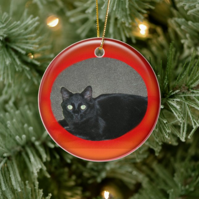 De Cerâmica Ornamento - Personalizar bola vermelha (Árvore)