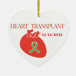 De Cerâmica Ornamento Personalizável para Transplante Cardíaco