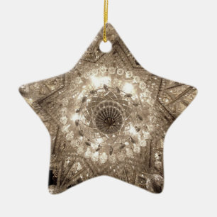De Cerâmica Ornamento por estrela do "Crystal" (Prata)