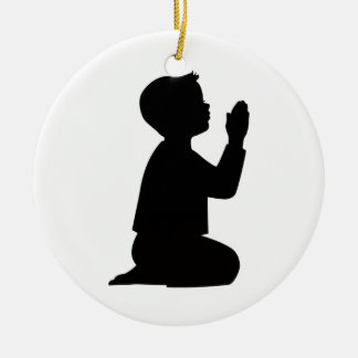 De Cerâmica Ornamento Praying dos miúdos