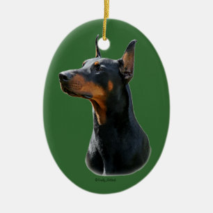 De Cerâmica Ornamento principal do Pinscher do Doberman