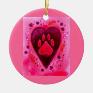 De Cerâmica Ornamento "Puppy Love"
