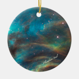 De Cerâmica Ornamento redondo #1 da nebulosa da cerceta