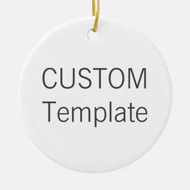 De Cerâmica Ornamento REDONDO cerâmico branco feito sob (Frente)