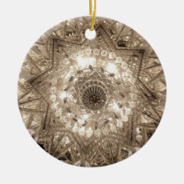 De Cerâmica Ornamento Redondo "Cristal" (Prata)