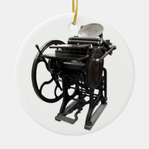 De Cerâmica ornamento redondo da tipografia 1888