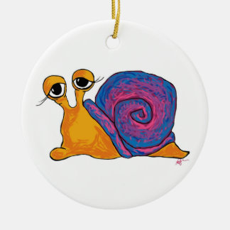 De Cerâmica Ornamento redondo do caracol dobro