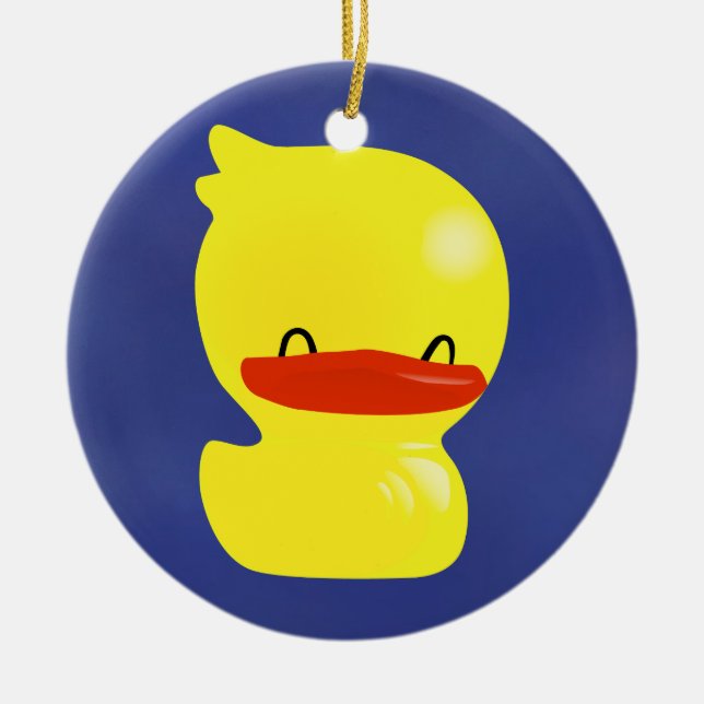 De Cerâmica Ornamento Redondo Super Bonito Ducky (Frente)