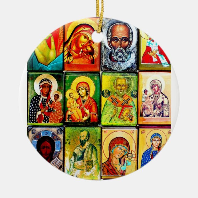 De Cerâmica Ornamento religioso do tema cristão (Frente)