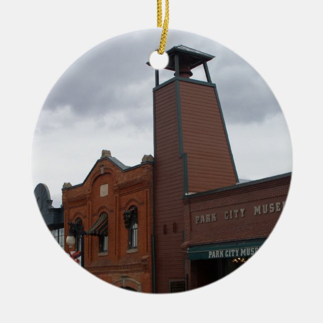 De Cerâmica Ornamento Reversible Park City Souvenir (Frente)
