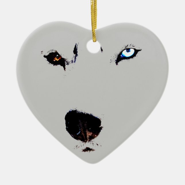 De Cerâmica Ornamento ronco o rouco personalizado Eyes (Frente)