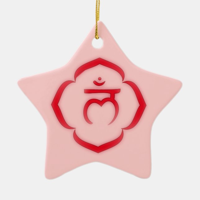 De Cerâmica Ornamento Root Chakra (Frente)