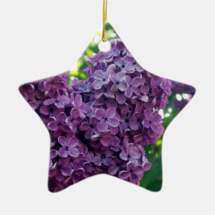 De Cerâmica Ornamento roxo dos Lilacs
