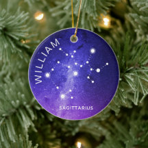Ornamento Sagitário Presente Zodiac Personalizado