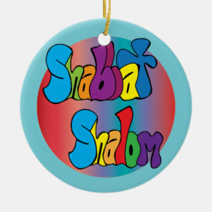De Cerâmica Ornamento Shabbat Shalom