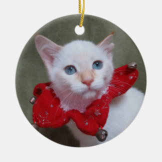 De Cerâmica Ornamento Siamese do gatinho do ponto da chama
