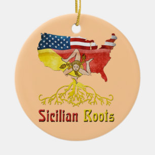 De Cerâmica Ornamento siciliano americano das raizes