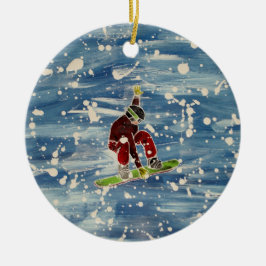 De Cerâmica ornamento Snowboard