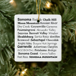 De Cerâmica Ornamento Sonoma & Napa