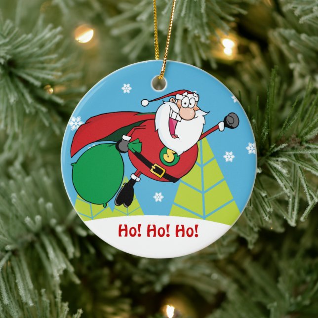 De Cerâmica Ornamento Super Papai Noel (Árvore)