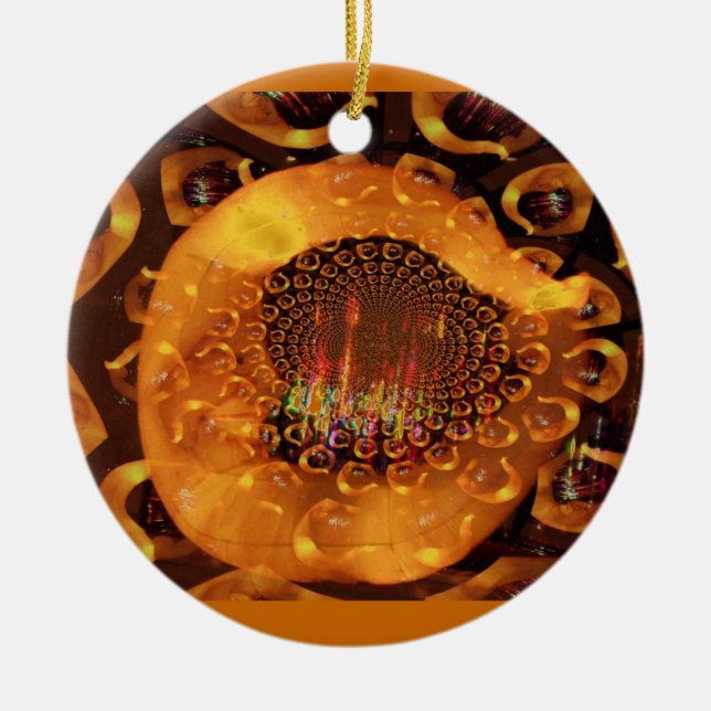 De Cerâmica Ornamento surreal da lua crescente (Frente)