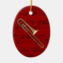 De Cerâmica Ornamento - Trombone (alto) - escolha sua cor