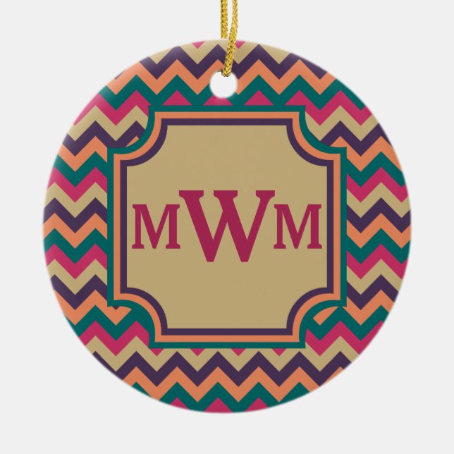 De Cerâmica Ornamento Tropical Zigzag (Frente)